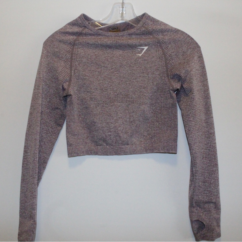 Gymshark MED Purple Athletic Crop Top